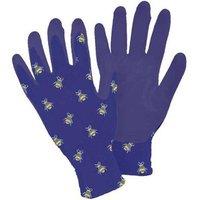 Smart Garden Products Women's Briers Seed & Weed Gardening Gloves Bee - Size M in Blue | Size: Medium