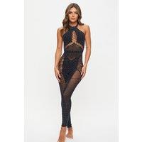 Ann Summers Women's Paisley Jumpsuit in Black | Size: Medium/Large