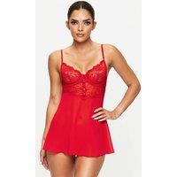 Ann Summers Women's Iris Babydoll Set in Red | Size: XL