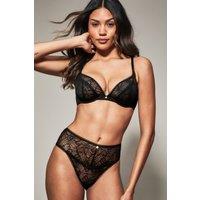 KBX Women's Alice Deep Thong in Black | Size: 10