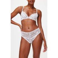Knickerbox Women's Bridal Alice Deep Thong in White | Size: 14