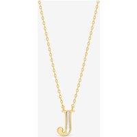 Inicio Women's 14K Real Gold Plated & Mother of Pearl Initial Pendant - J