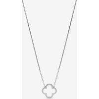 Jon Richard Women's Sterling Silver Plated Waterproof Clover Necklace
