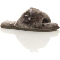 AJVANI Women's Peep Toe Sandals Slippers in Taupe | Size: 7
