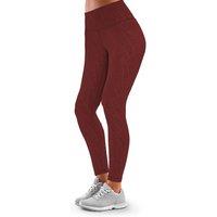 AQUARIUS Women's Highwaist 'Workout Leggings' Side Pockets & Line Effect in Stone | Size: 4