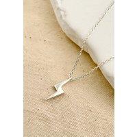 Mia Gioielli Women's Sterling Silver Lightning Bolt Pendant Necklace | Size: 45 cm