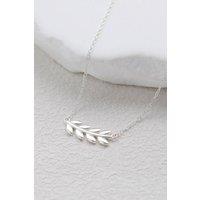 Mia Gioielli Women's Sterling Silver Olive Leaf Pendant Necklace | Size: 45 cm
