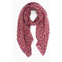 Sarta Women's Alice Lightweight Scarf - Red, Retro Fan in Red