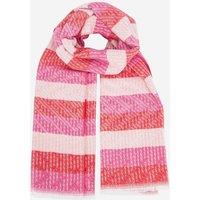 Sarta Women's Textured Stripe Winter Scarf in Pink