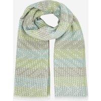 Sarta Women's Textured Stripe Winter Scarf in Green