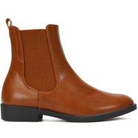 XY London Women's 'Nala' Chelsea Flatform Ankle Boots Pull On in Tan | Size: 6
