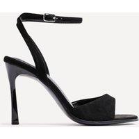 Linzi Women's Jazz Black Faux Suede Stiletto High Heels | Size: 4-Standard Fit