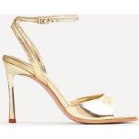 Linzi Women's Jazz Gold Faux Leather Stiletto High Heels | Size: 7-Standard Fit