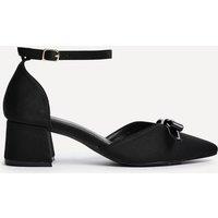 Linzi Women's Orla Black Scuba Low Block Court Heel | Size: 7-Standard Fit