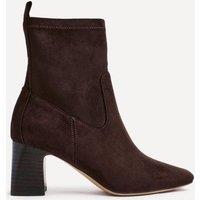 Linzi Women's Francisco Brown Faux Suede Heeled Ankle Boot | Size: 4-Standard Fit