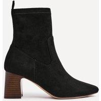 Linzi Women's Francisco Black Faux Suede Heeled Ankle Boot | Size: 5-Standard Fit