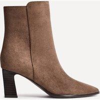 Linzi Women's Thorn Brown Suede Stacked Block Heel Ankle Boot | Size: 4-Standard Fit