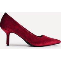 Linzi Women's Kat Burgundy Velvet Classic Court Heels | Size: 3-Standard Fit