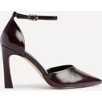Linzi Women's Moira Brown Faux Leather V Cut Court Heelsv | Size: 7-Standard Fit