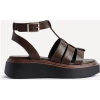 Linzi Women's Vault Brown Gladiator Flatform Sandals | Size: 6-Standard Fit