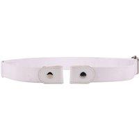 Neel Blue Women's Invisible Waist Belt, No Buckle Stretch Belt for Jeans Pants Dresses in White | Size: Large
