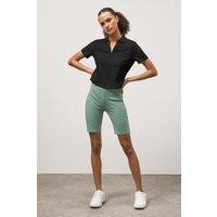 Enorsia Women's Cotton Stretch Jersey Shorts in Green | Size: 16