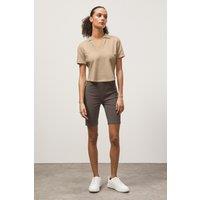 Enorsia Women's Cotton Stretch Jersey Shorts in Brown | Size: 12