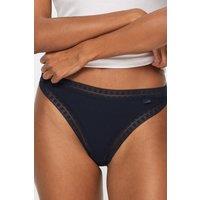 KBX Women's 3 Pack Cotton Thong in Navy | Size: 8