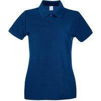 Fruit of the Loom Women's Lady Fit Short-Sleeved Polo Shirt in Navy | Size: Medium