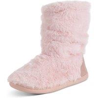 VIVA Polar Women's Fluffy Slipper Boots Memory Foam Anti-Slip Rubber Sole in Pink | Size: 7