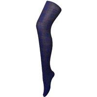 Sock Snob Women's 1 Pack Coloured 80 Denier Opaque Patterned Soft Tights in Dark Navy | Size: 8-10
