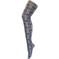 Sock Snob Women's 1 Pack Coloured 80 Denier Opaque Patterned Soft Tights in Light Grey | Size: 18-22