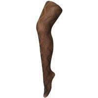 Sock Snob Women's 1 Pack Coloured 80 Denier Opaque Patterned Soft Tights in Chocolate | Size: 18-22