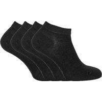 Sock Snob Women's 4 Pack Luxury Bamboo Low Cut Trainer Socks in Black | Size: 4-8