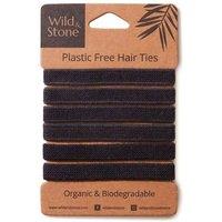 Wild & Stone Women's Plastic Free Hair Ties 6 Pack in Black