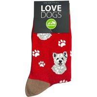 Animal Crackers Women's West Highland Terrier 'Westie' Design Socks, Plush 80% Cotton Mix, Novelty Dog Lover Gift