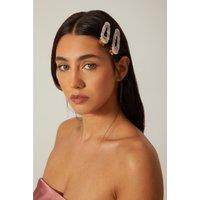 Madein Women's 2 Pack Scalloped Hair Slides in Pink