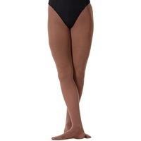 Silky Dance Women's High Performance Convertible Toe Dance Tights in Brown | Size: Large