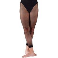 Silky Dance Women's Fishnet Footless Dance Tights in Black | Size: Medium