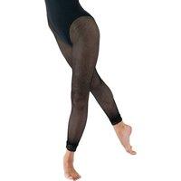 Silky Dance Women's Lace Fishnet Footless Dance Tights in Black | Size: XL