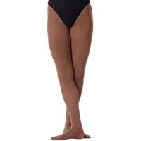 Silky Dance Women's High Performance Convertible Toe Ballet Tights in Brown | Size: 3XL