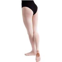 Silky Dance Women's High Performance Convertible Toe Ballet Tights in Pale Pink | Size: 3XL
