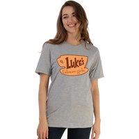 Gilmore Girls Women's Lukes Logo Boyfriend T-Shirt in Grey | Size: 5XL
