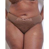 Flirtelle Women's Isla Brazilian Brief Knickers Lingerie in Brown | Size: Large