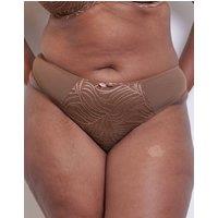 Flirtelle Women's Isla Brazilian Brief Knickers Lingerie in Brown | Size: 2XL