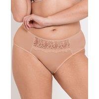 Flirtelle Women's Swirl Classic Brief Touch Knickers Lingerie in Beige | Size: 10
