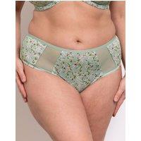 Adella Women's Kin Aura Full Brief Knickers in Green | Size: 18