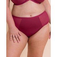 Curvy Kate Women's WonderFully Mid-Rise Short Brief Knickers in Maroon | Size: 10