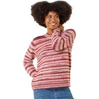 Roman Women's Space Dye Stripe Knit Jumper in Red | Size: 12