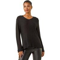 Roman Women's Soft Knitted Jumper in Black | Size: Small